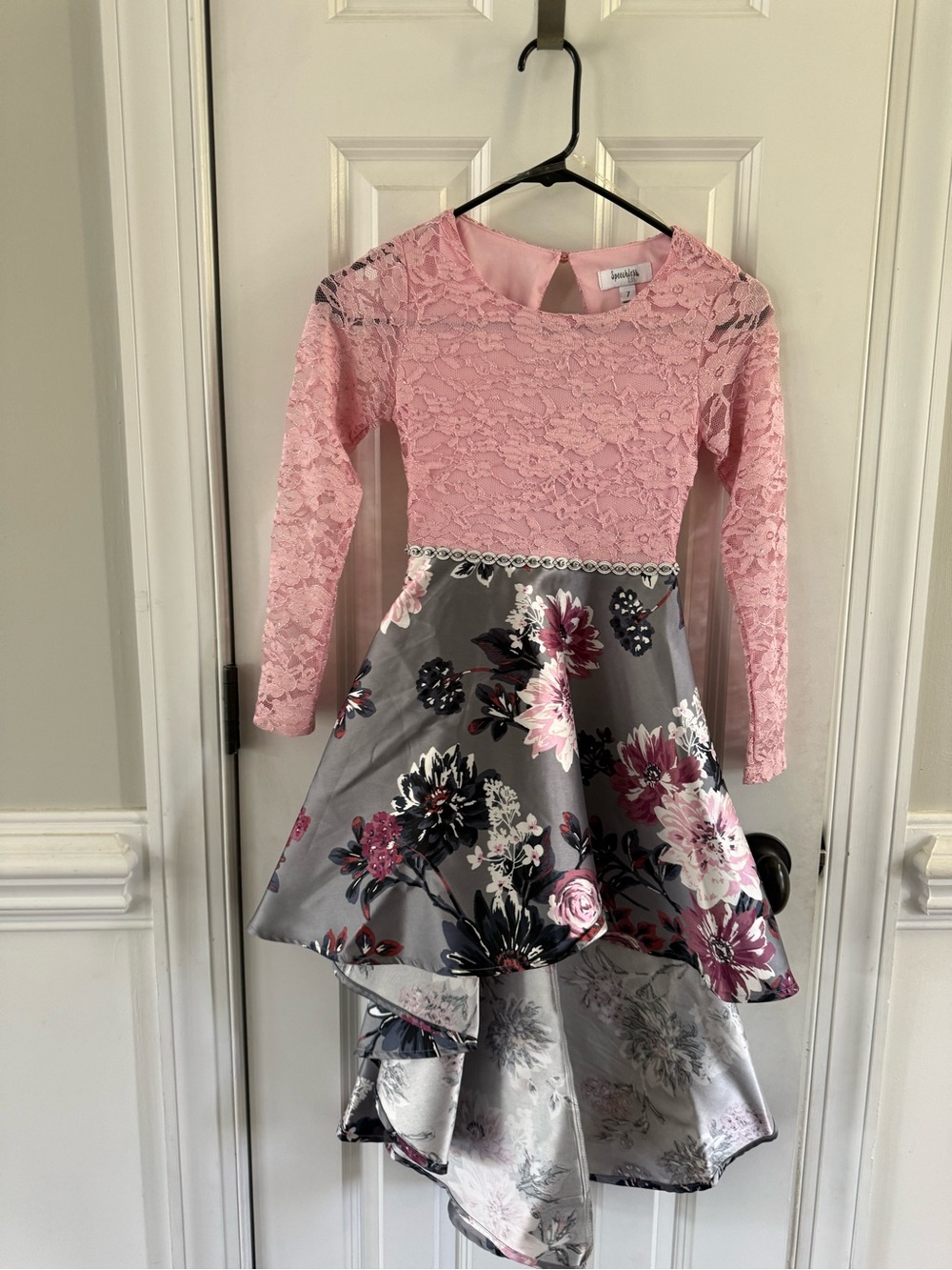 Speechless Lace Bodice Floral High-Low Dress